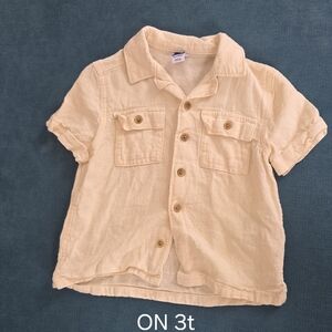 Kids Yellow Button-Up Shirt